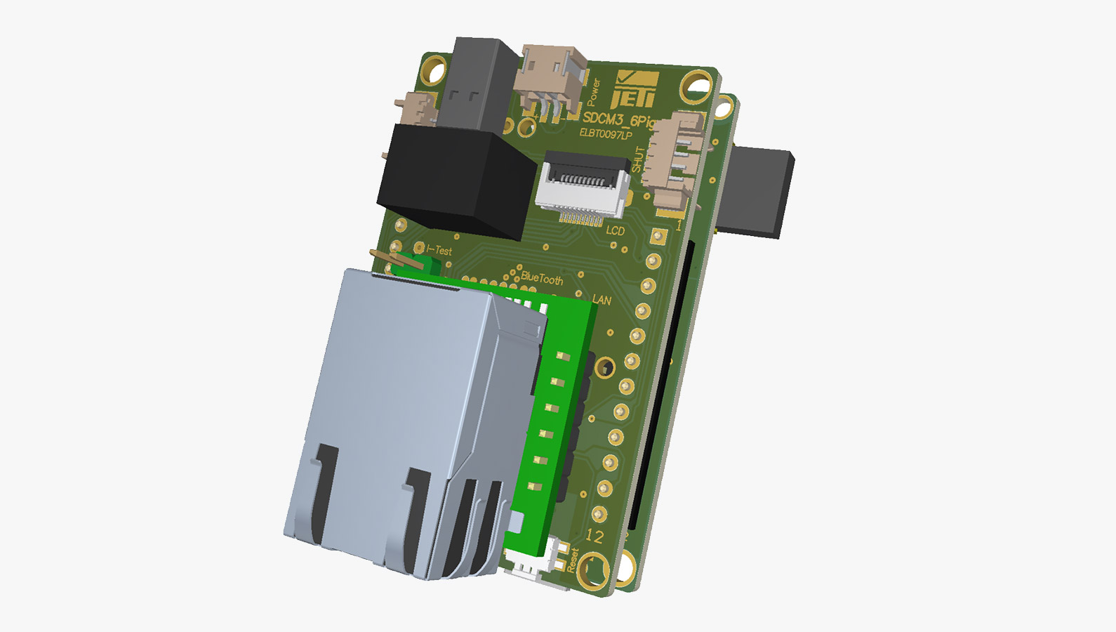 SDCM3 for CMOS Sensor S11639 with LAN Add-on, bottom